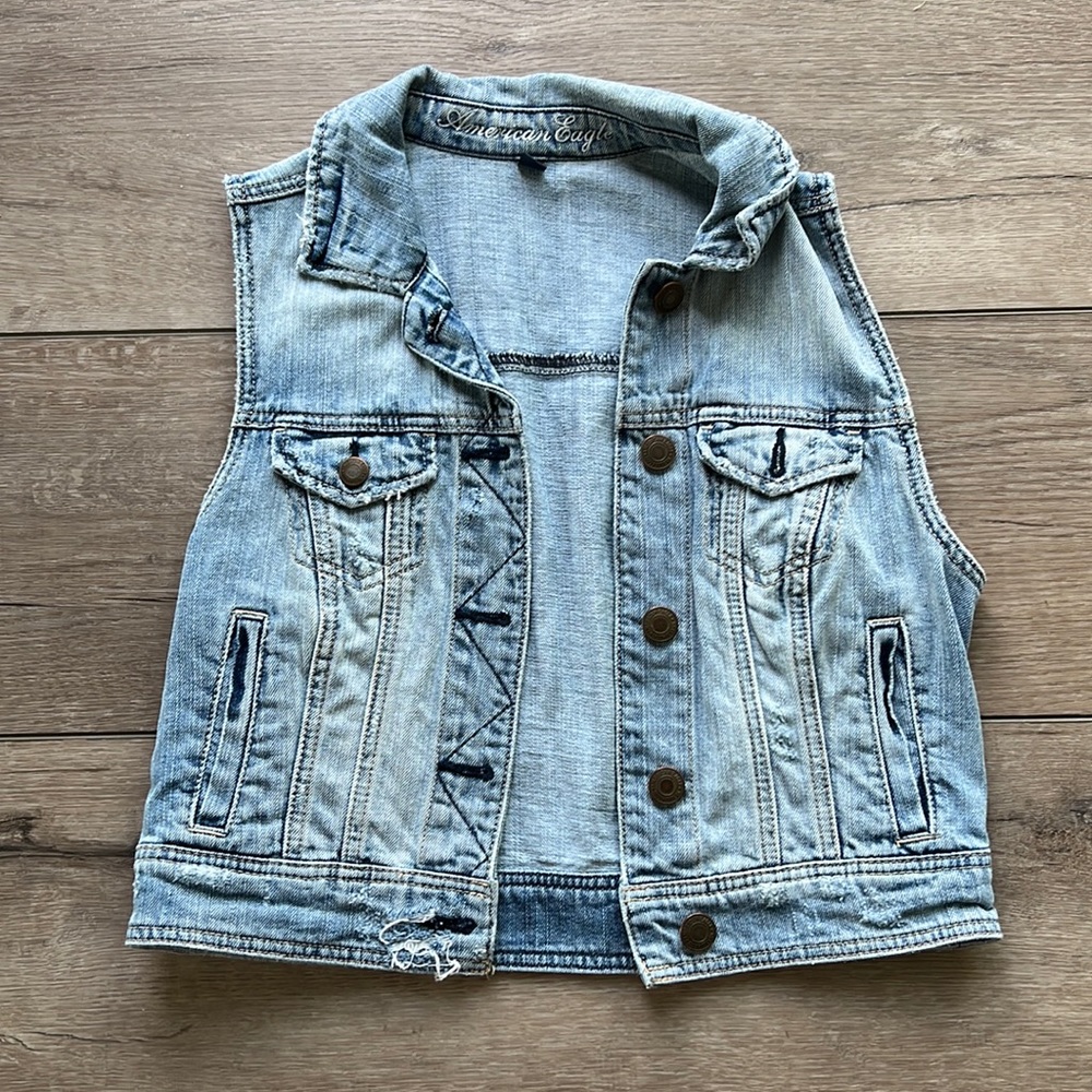 American Eagle Denim Vest